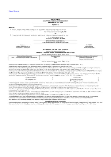 Miniature CrowdStrike 10-K Rapport annuel 2026