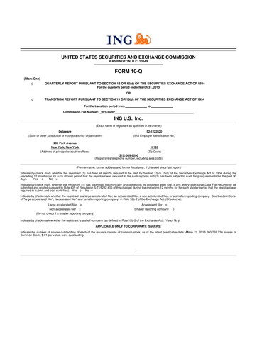 Thumbnail Voya Financial
 10-Q Quarterly Report FY 