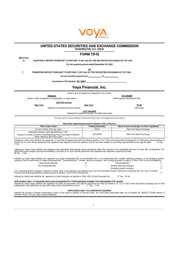 Thumbnail Voya Financial
 10-Q Quarterly Report FY2022 