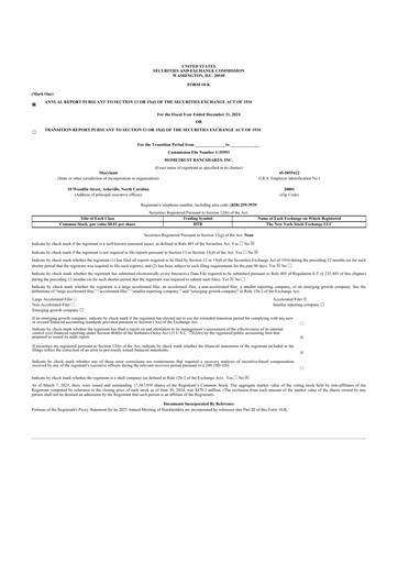 Thumbnail HomeTrust Bancshares
 10-K Annual Report 2024