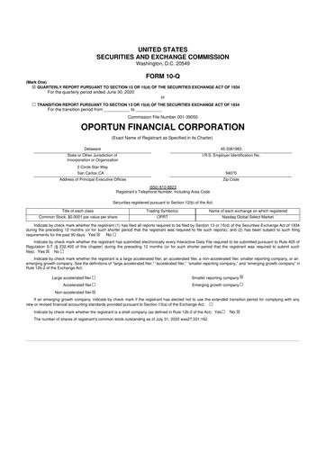 Thumbnail Oportun Financial 10-Q Quarterly Report FY2020 