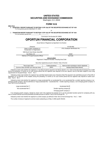 Thumbnail Oportun Financial 10-Q Quarterly Report FY2026 
