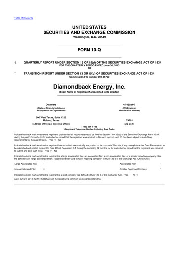 Thumbnail Diamondback Energy
 10-Q Quarterly Report FY2013 