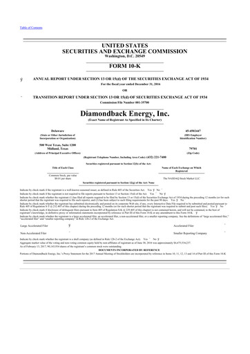 Vorschaubild Diamondback Energy
 10-K Jahresbericht 2016