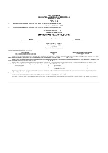 Thumbnail Empire State Realty Trust
 10-Q Quarterly Report FY2026 