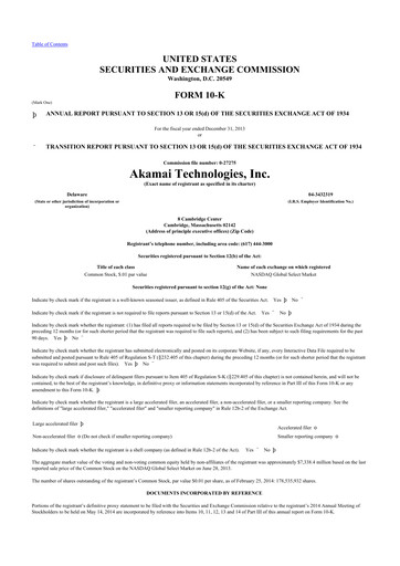 Thumbnail Akamai
 10-K Annual Report 2013