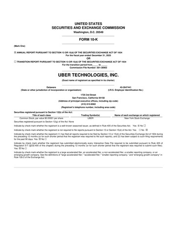 Thumbnail Uber 10-K Annual Report 2025