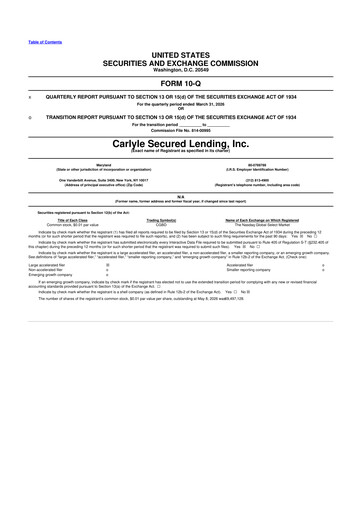 Thumbnail Carlyle Secured Lending 10-Q Quarterly Report FY2026 