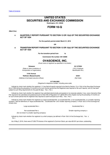 Vorschaubild Tempest Therapeutics 10-Q Quartalsbericht 2016 