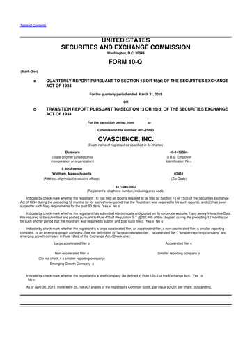 Vorschaubild Tempest Therapeutics 10-Q Quartalsbericht 2018 