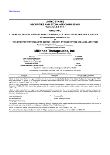 Vorschaubild Tempest Therapeutics 10-Q Quartalsbericht 2020 