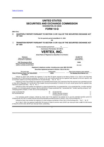 Thumbnail Vertex 10-Q Quarterly Report FY2024 