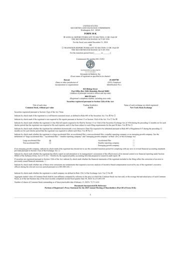 Thumbnail Alexander & Baldwin
 10-K Annual Report 2024