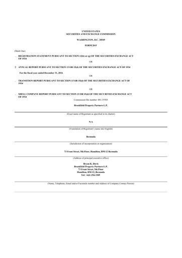 Thumbnail Brookfield Property Partners
 20-F Annual Report 