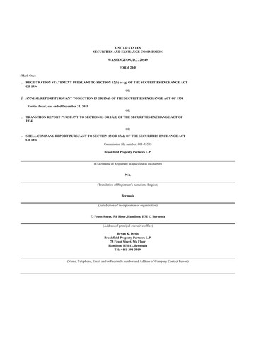 Thumbnail Brookfield Property Partners
 20-F Annual Report 2019