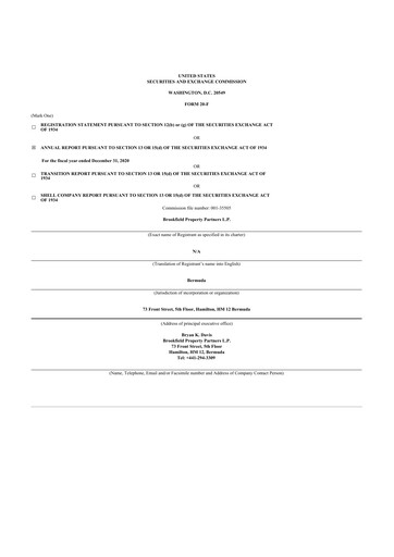 Thumbnail Brookfield Property Partners
 20-F Annual Report 2020