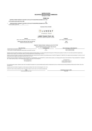 Vorschaubild Lument Finance Trust 10-Q Quartalsbericht 2026 