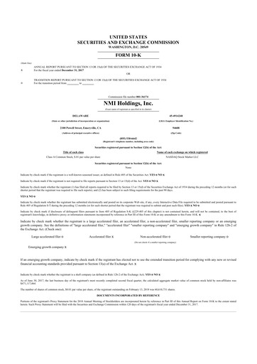 Thumbnail NMI Holdings
 10-K Annual Report 2017