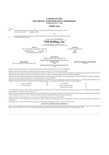 Thumbnail NMI Holdings
 10-K Annual Report 2021