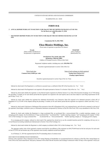 Thumbnail Ekso Bionics
 10-K Annual Report 2018