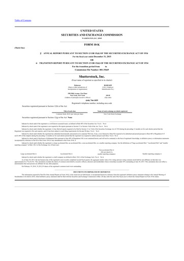 Thumbnail Shutterstock 10-K Annual Report 2015