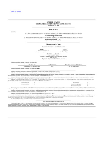 Thumbnail Shutterstock 10-K Annual Report 2020