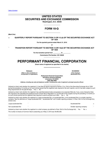 Miniature Performant Healthcare 10-Q Rapport trimestriel 2016 