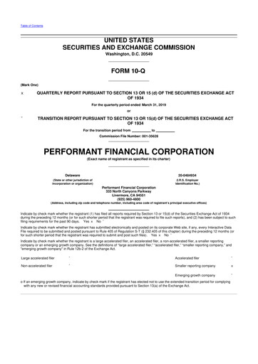 Miniature Performant Healthcare 10-Q Rapport trimestriel 2019 