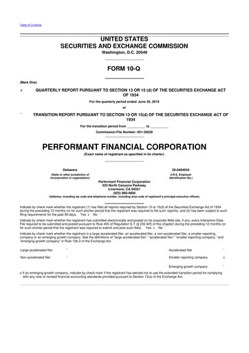 Miniature Performant Healthcare 10-Q Rapport trimestriel 2019 