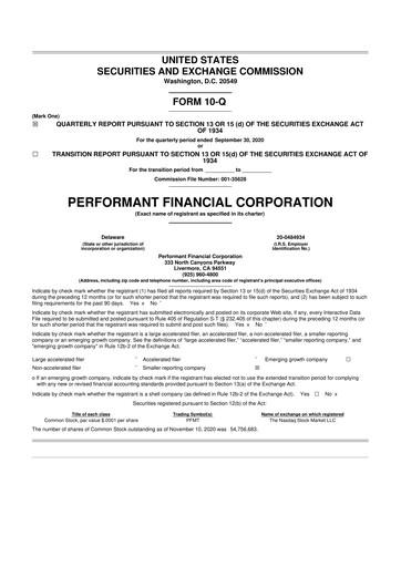 Miniature Performant Healthcare 10-Q Rapport trimestriel 2020 