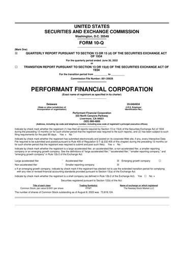 Miniature Performant Healthcare 10-Q Rapport trimestriel 2022 