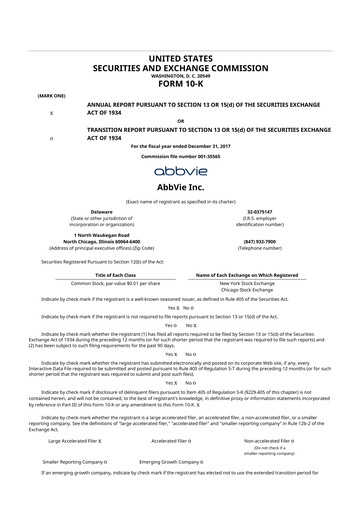 Thumbnail AbbVie 10-K Annual Report 2017