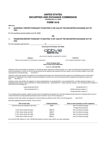 Vorschaubild AbbVie 10-Q Quartalsbericht 2020 