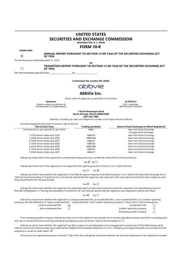 Thumbnail AbbVie 10-K Annual Report 2023