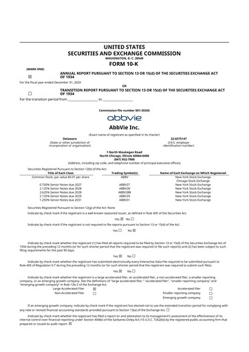 Thumbnail AbbVie 10-K Annual Report 2024