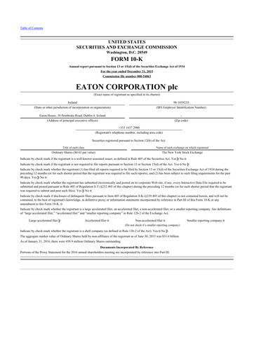 Thumbnail Eaton 10-K Annual Report 2015