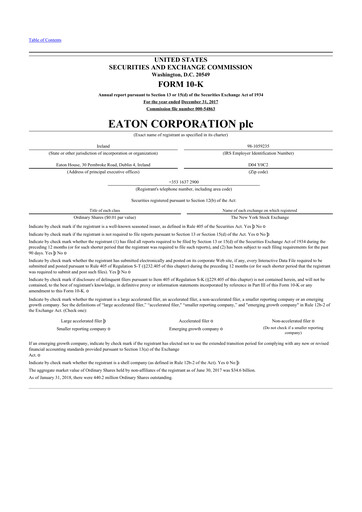 Thumbnail Eaton 10-K Annual Report 2017