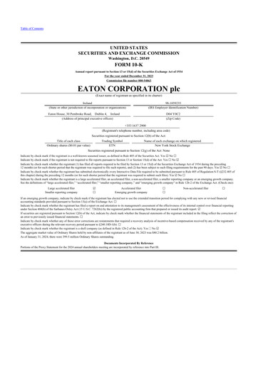 Thumbnail Eaton 10-K Annual Report 2023