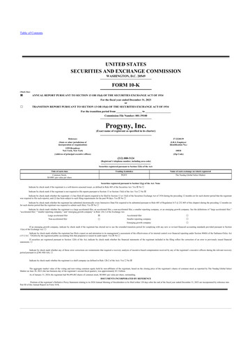 Thumbnail Progyny 10-K Annual Report 2023