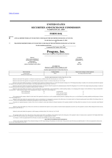 Thumbnail Progyny 10-K Annual Report 2024