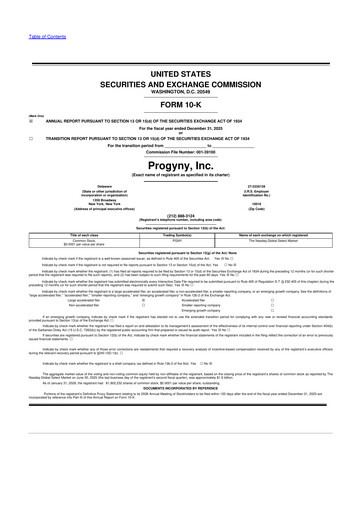 Thumbnail Progyny 10-K Annual Report 2025