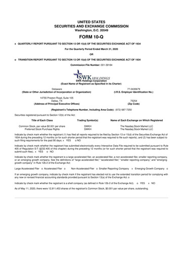Thumbnail SWK Holdings 10-Q Quarterly Report FY2020 