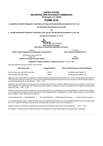 Thumbnail SWK Holdings 10-Q Quarterly Report FY2020 