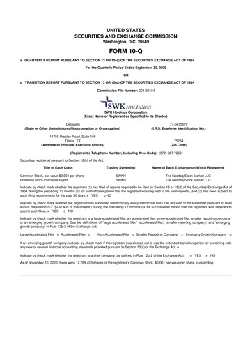 Thumbnail SWK Holdings 10-Q Quarterly Report FY2020 
