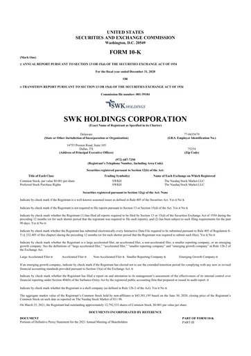 Thumbnail SWK Holdings 10-K Annual Report 2020