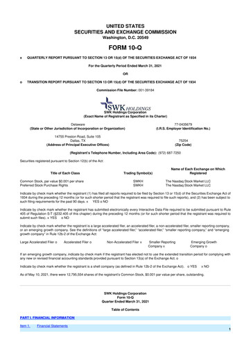 Thumbnail SWK Holdings 10-Q Quarterly Report FY2021 