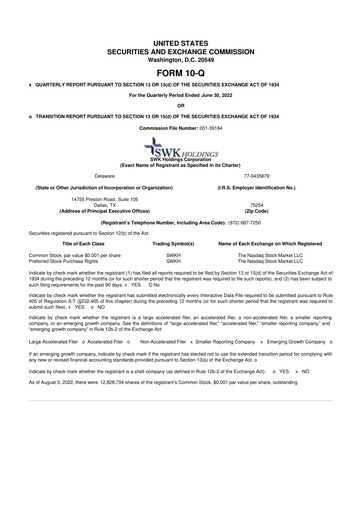 Thumbnail SWK Holdings 10-Q Quarterly Report FY2022 