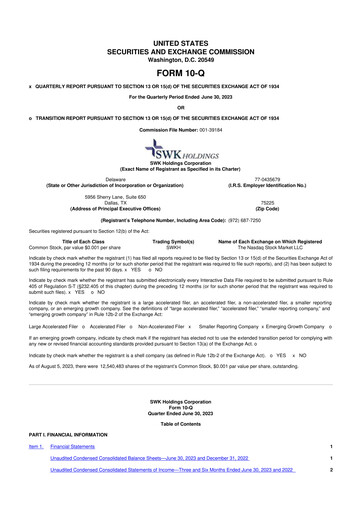 Thumbnail SWK Holdings 10-Q Quarterly Report FY2023 