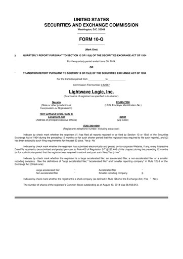Thumbnail Lightwave Logic 10-Q Quarterly Report FY2014 