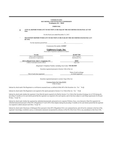 Thumbnail Lightwave Logic 10-K Annual Report 2015